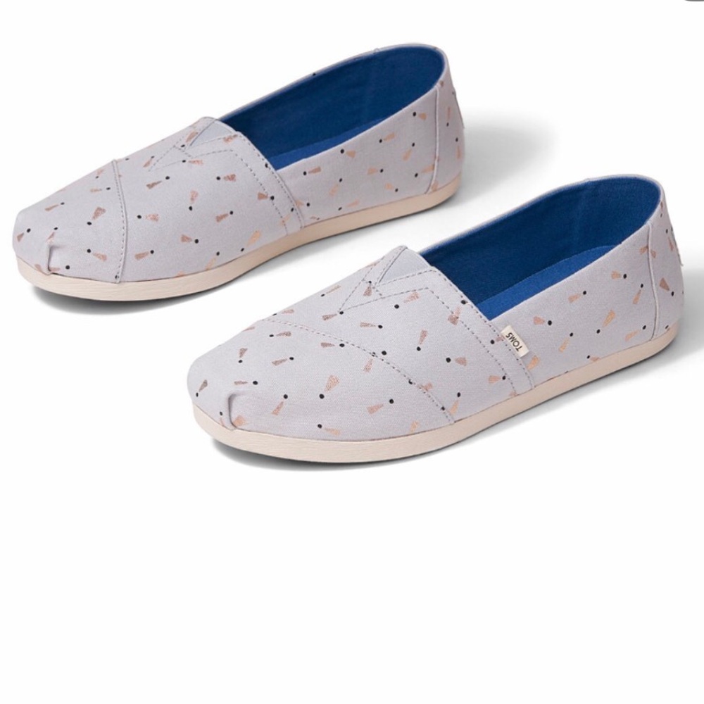 Toms Glacier Grey Exclamation Dot Print Alpargata